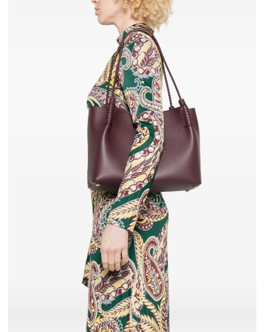 Etro Purple Small Libra Leather Shoulder Bag