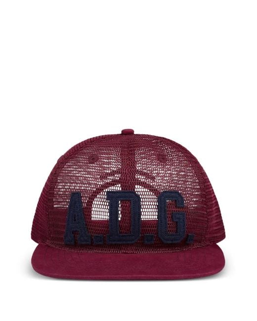 DENIM TEARS Red Adg Mesh Cap for men