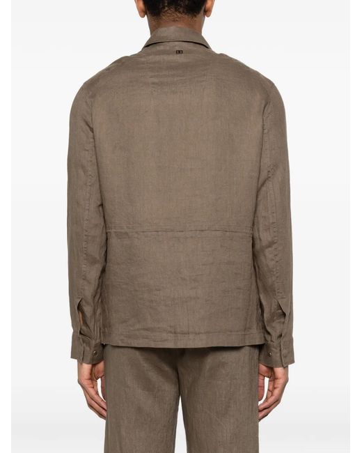 DUNO Brown Pocket Alcamo Coat for men