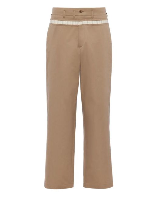 Maison Margiela Natural Checked Waistband Regular Trousers for men