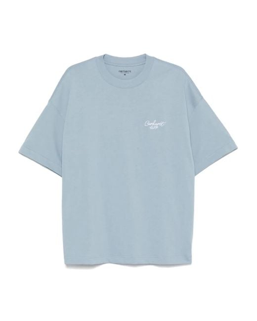 Carhartt Blue Signature Script T-Shirt for men