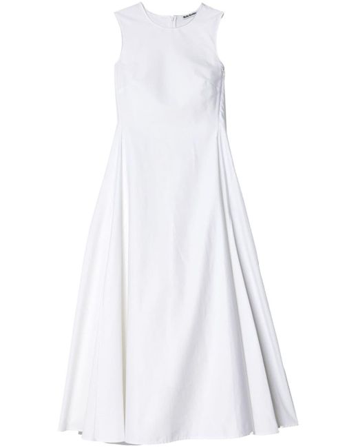Molly Goddard White Rosie Pintucked Cotton Dress