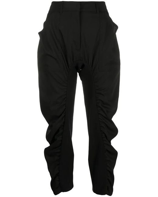 Stella McCartney Black Pleated Cropped Trousers