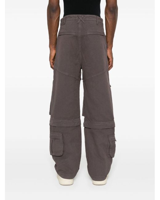 Entire studios Gray Hard Cotton Cargo Trousers