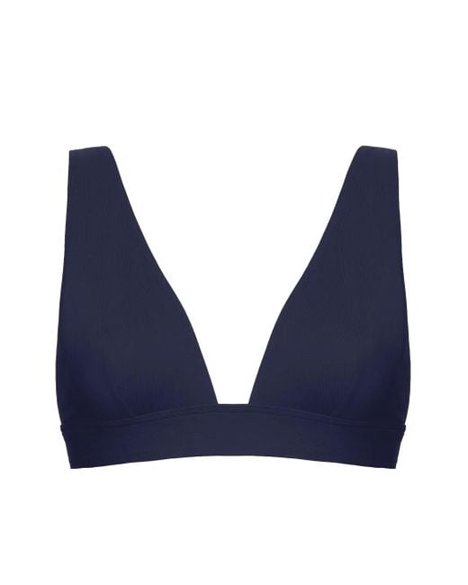 Eres Blue Chrome Triangle-Cup Bikini Top