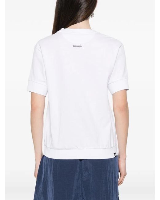 Rossignol White Crew-Neck T-Shirt
