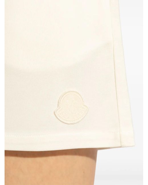 Moncler Natural Logo-Patch Track Shorts