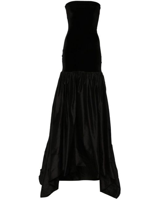 Atu Body Couture Black Ruched Strapless Gown