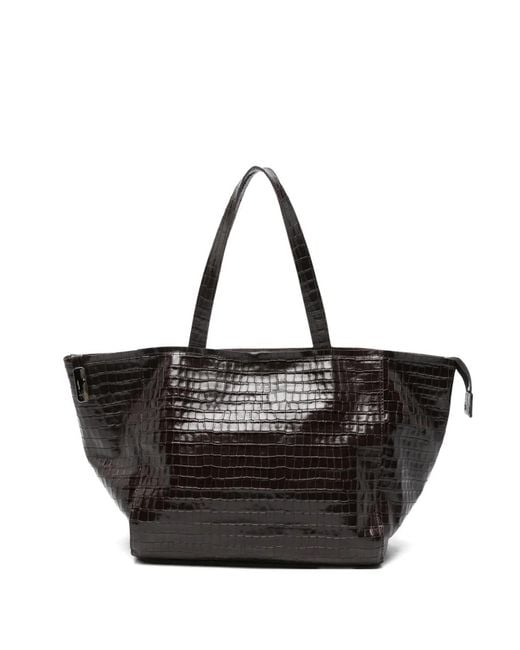 Hags Black Sac Cabas Miranda Médium À Effet Peau De Crocodile