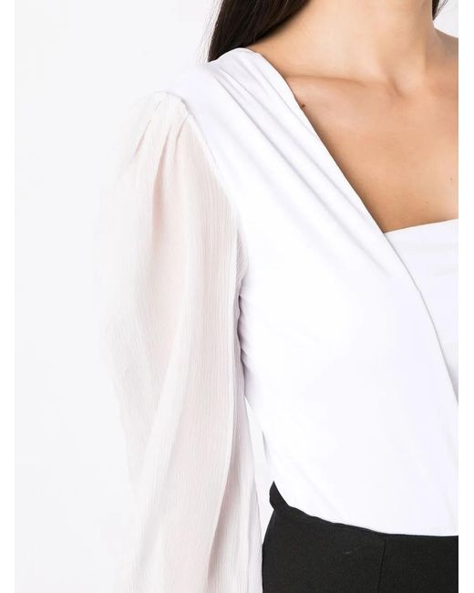 Amir Slama White One-Shoulder Bodysuit