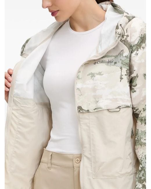 Columbia Natural Spire Valley Abstract-Print Hooded Jacket