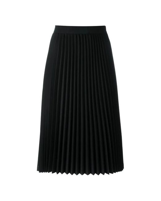 Comme des Garçons Black Pleated Midi Skirt