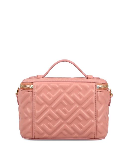 Fendi Pink Ff-Pattern Quilted Cross Body Bag