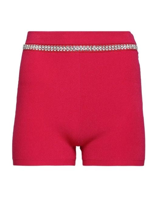 Rabanne ビジュートリム ショートパンツ Red