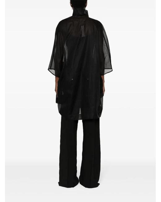 Rick Owens Black Semi-Sheer Jacket