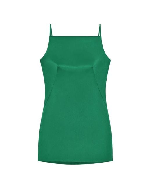Givenchy Green Square-Neck Mini Dress