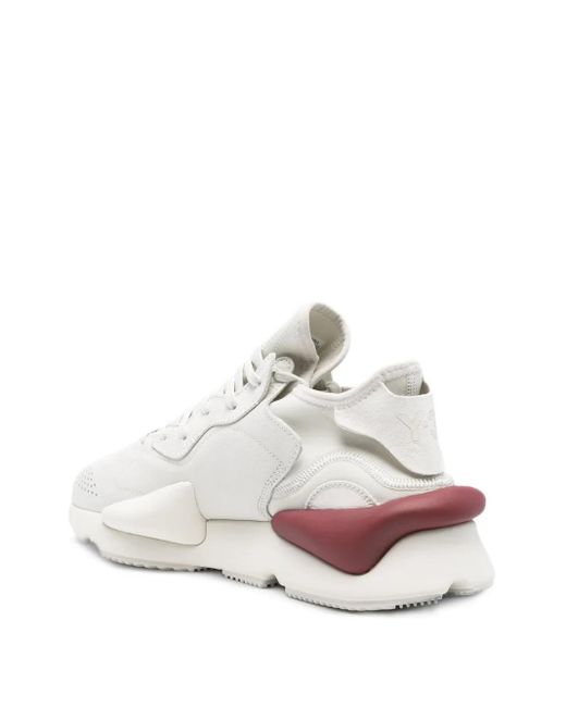 Y-3 White Sneakers With Distinctive Accent
