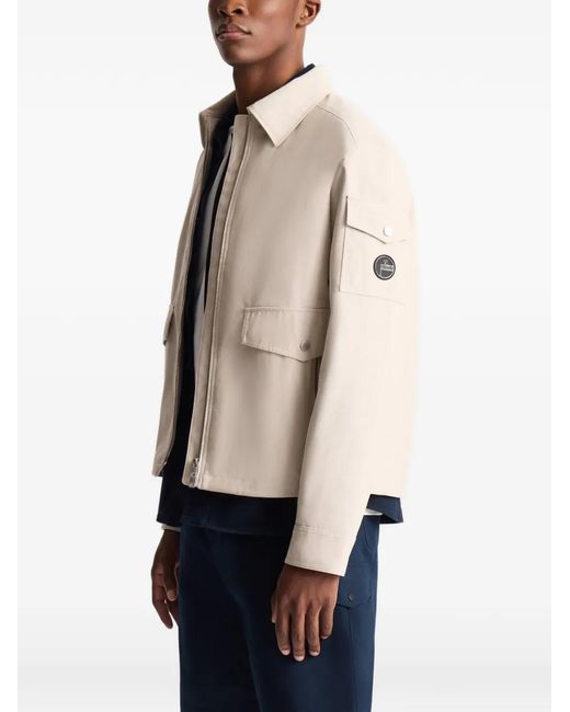 Fusalp White Veste Bomber Fralis Chambray À Poches Plaquées for men