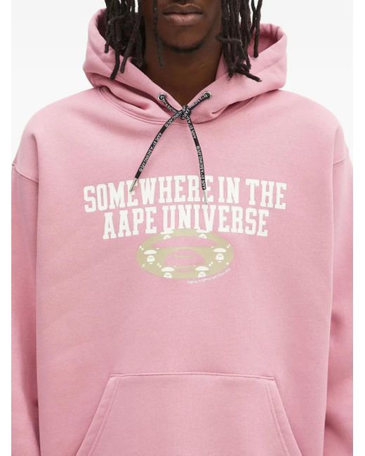 Hoodie À Logo Moonface Aape By A Bathing Ape pour homme en coloris Pink
