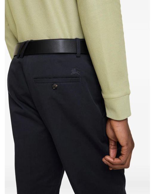 Burberry Blue Cotton-Twill Chinos for men
