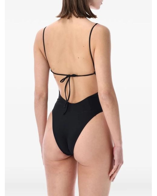 BELAMER Black Nina Ribbed Swimsuit