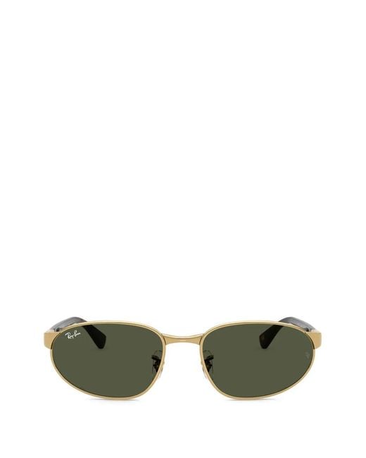Ray-Ban Green Oval-Frame Sunglasses