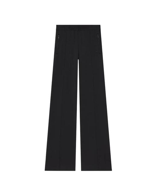 Courreges Black Bicolor Side-Stripe Track Pants