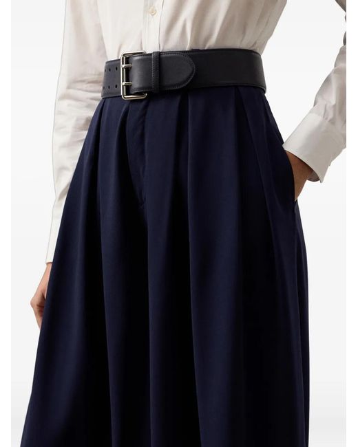 Ralph Lauren Blue Pleated Palazzo Pants