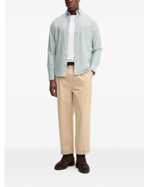 Gant Blue Striped Patch Pocket Shirt for men