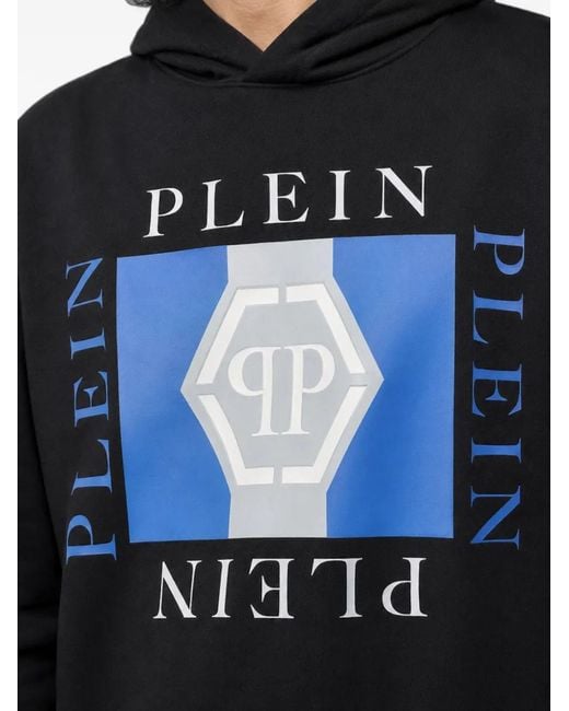 Philipp Plein Blue Hoodie Plein Pp for men