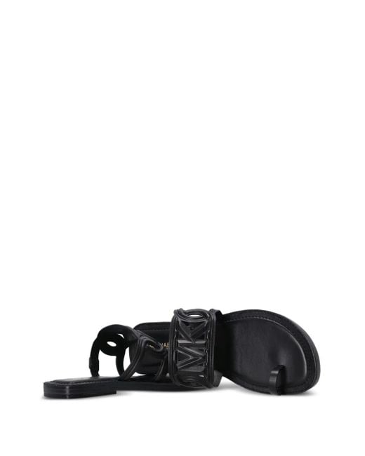 MICHAEL Michael Kors Black Alma Leather Sandals