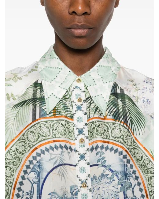 Chemise Jardim Party Camilla en coloris Green