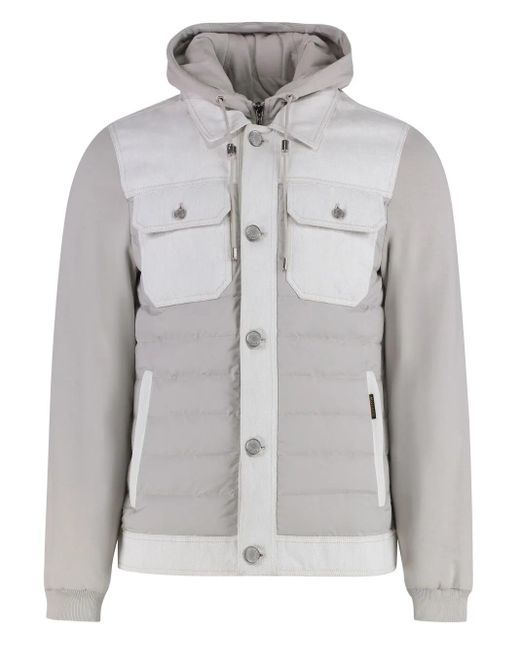 メンズ Moorer Faldi パデッドジャケット Gray