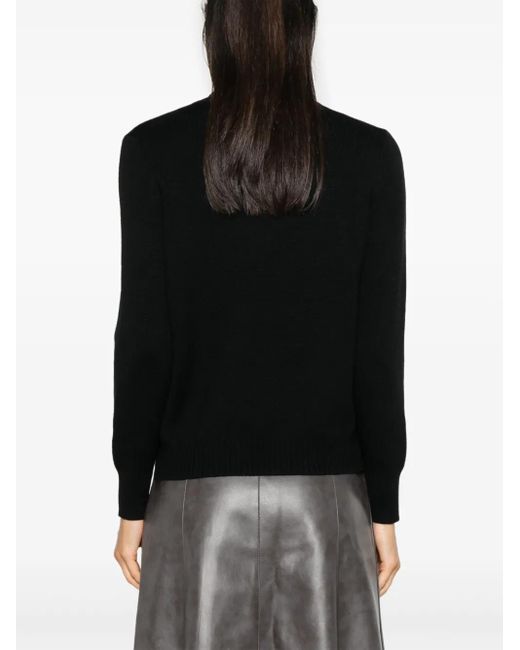 Blanca Vita Black Gerippter Strickpullover