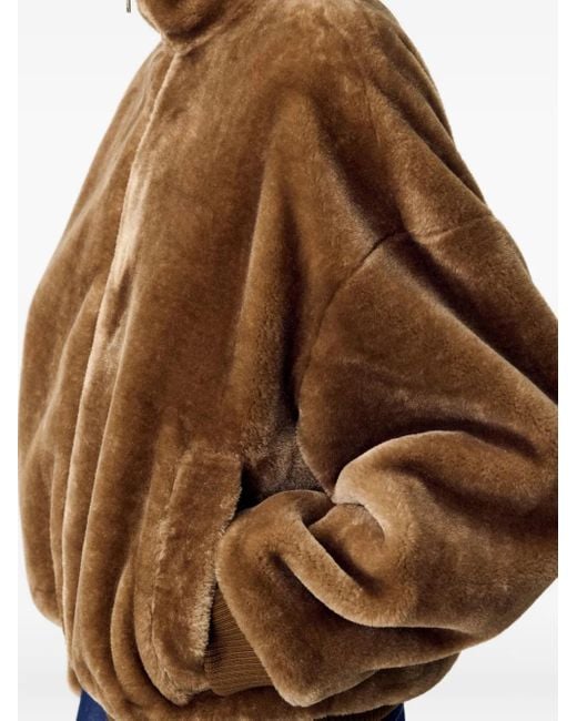 Claudie Pierlot Brown Jacke Aus Faux Fur