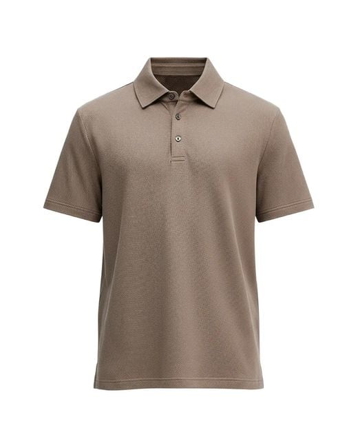 Michael Kors Brown Bubble-Knit Polo Shirt for men