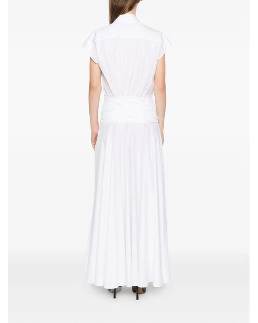 Viktor & Rolf White Bow Drape Wrap Dress