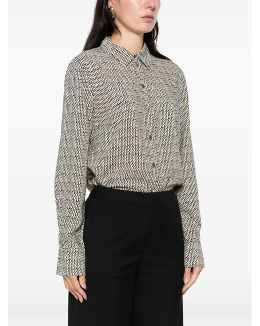 Marc O' Polo Gray Blouse À Imprimé Peau De Serpent
