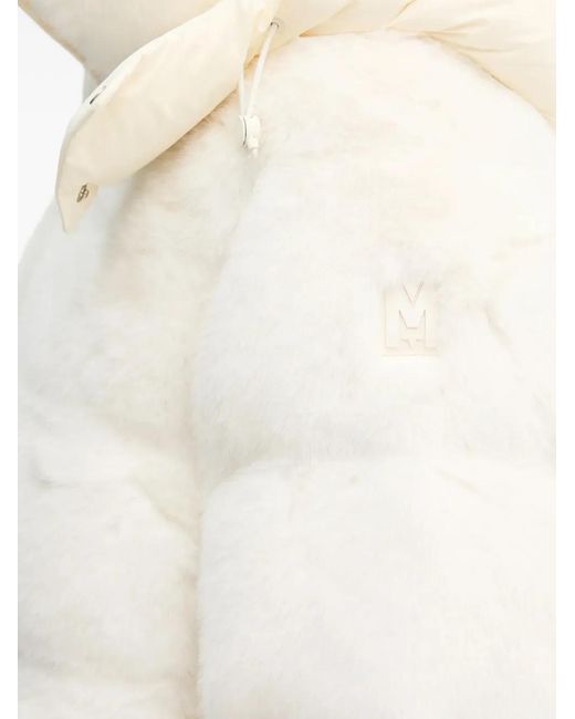 Mackage White Cassidy Hooded Panelled Jacket