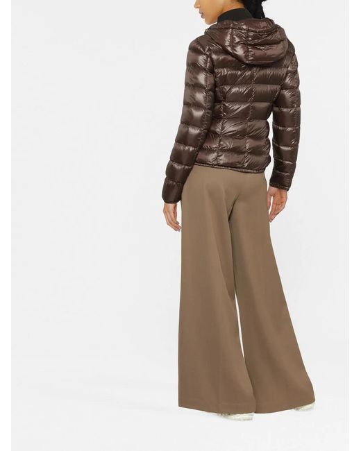 Herno Brown High-Shine Puffer Jacket