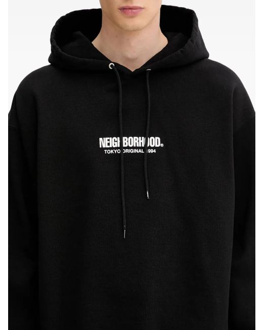 Felpa Con Cappuccio E Logo di Neighborhood in Black da Uomo