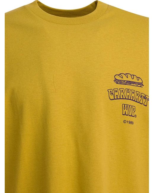 Carhartt Sandwich T-Shirt mit Print in Yellow für Herren