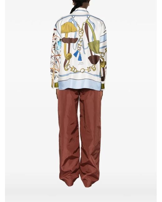 Dorothee Schumacher White Cosmic Funghi Graphic-Print Blouse