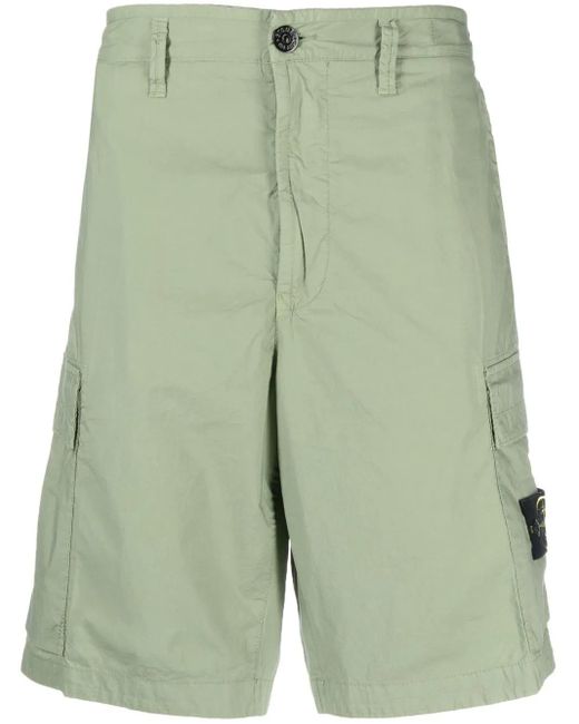 Stone Island Green Bermuda Cargo for men