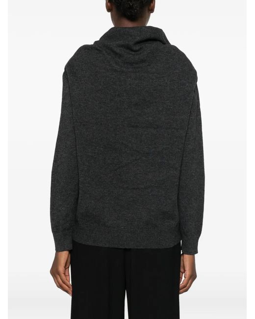 ELEH Black Layered-Detail Sweater