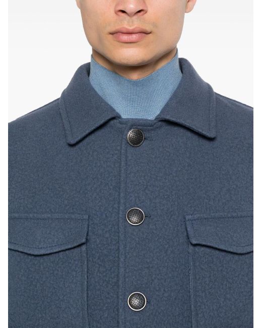 Tagliatore Blue Milton Wool-Blend Jacket for men