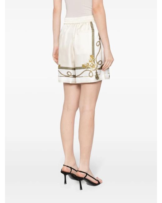 Alexander Wang Shorts Met Barokprint in het Natural