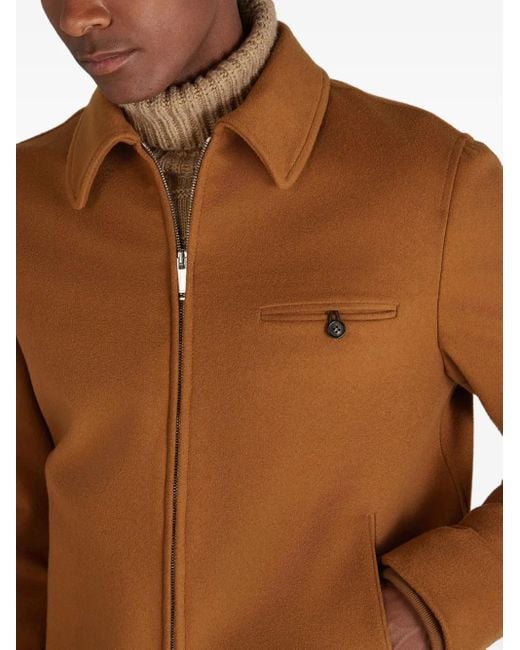 Bomber Con Zip di Montedoro in Brown da Uomo