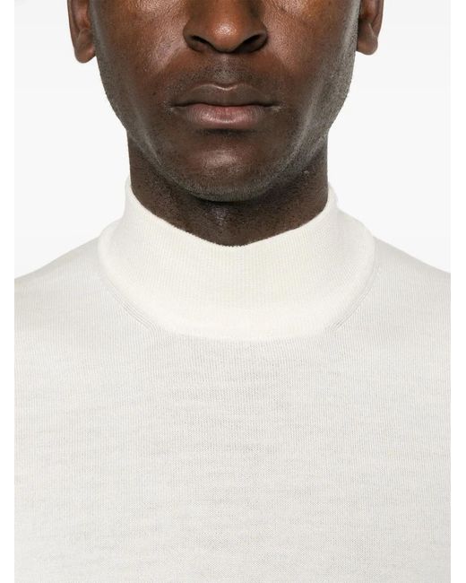 Fileria White Virgin-Wool Sweater for men