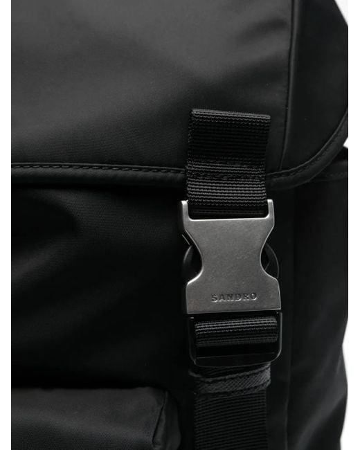 メンズ Sandro ロゴ バックパック Black